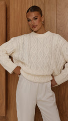 Valentina Knit Sweater - Cream