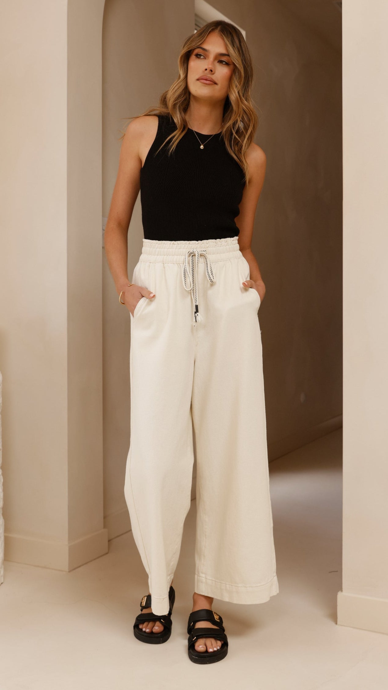 Josephine Pants - Off White Denim