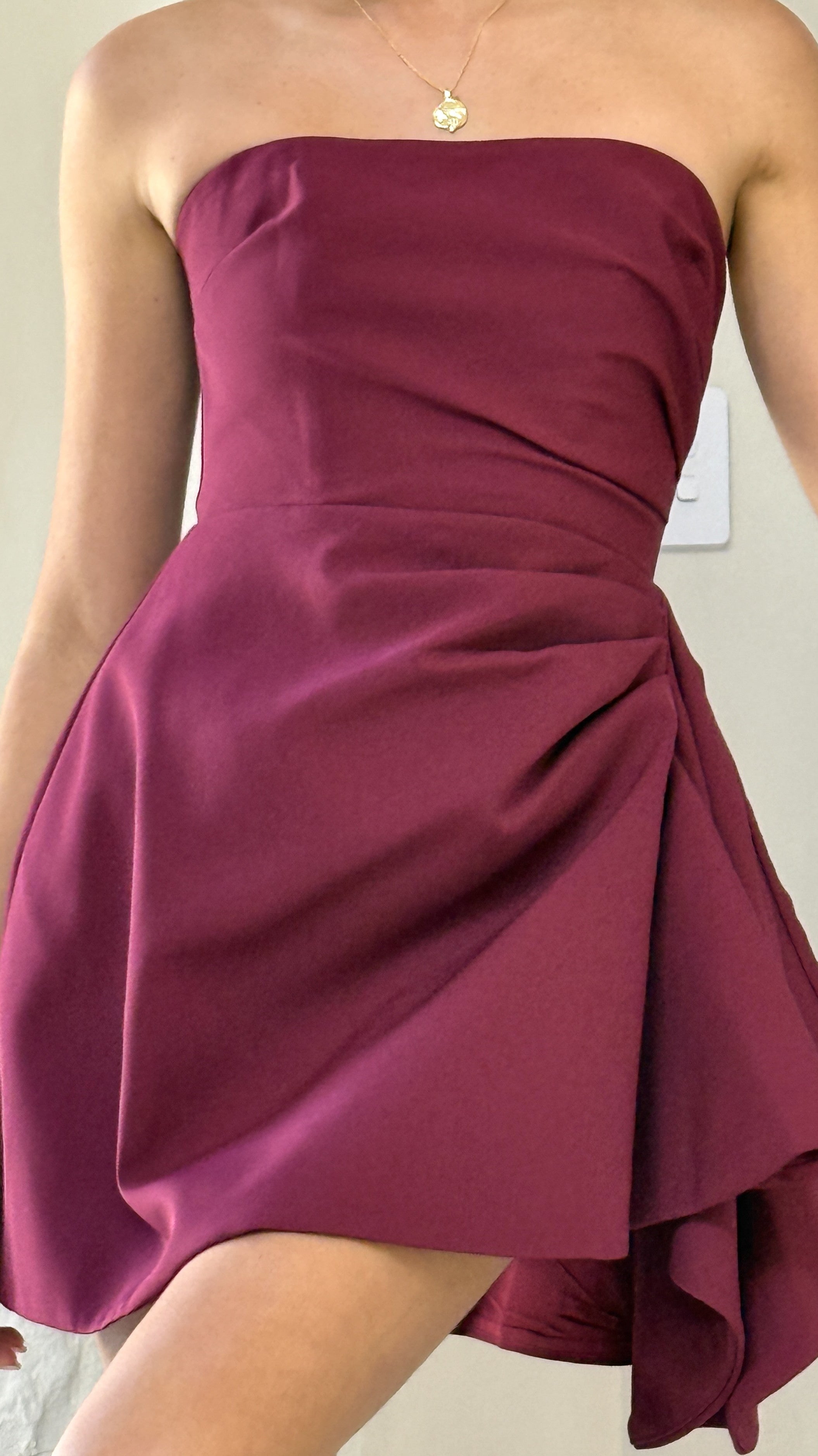 Hanae Mini Dress - Wine