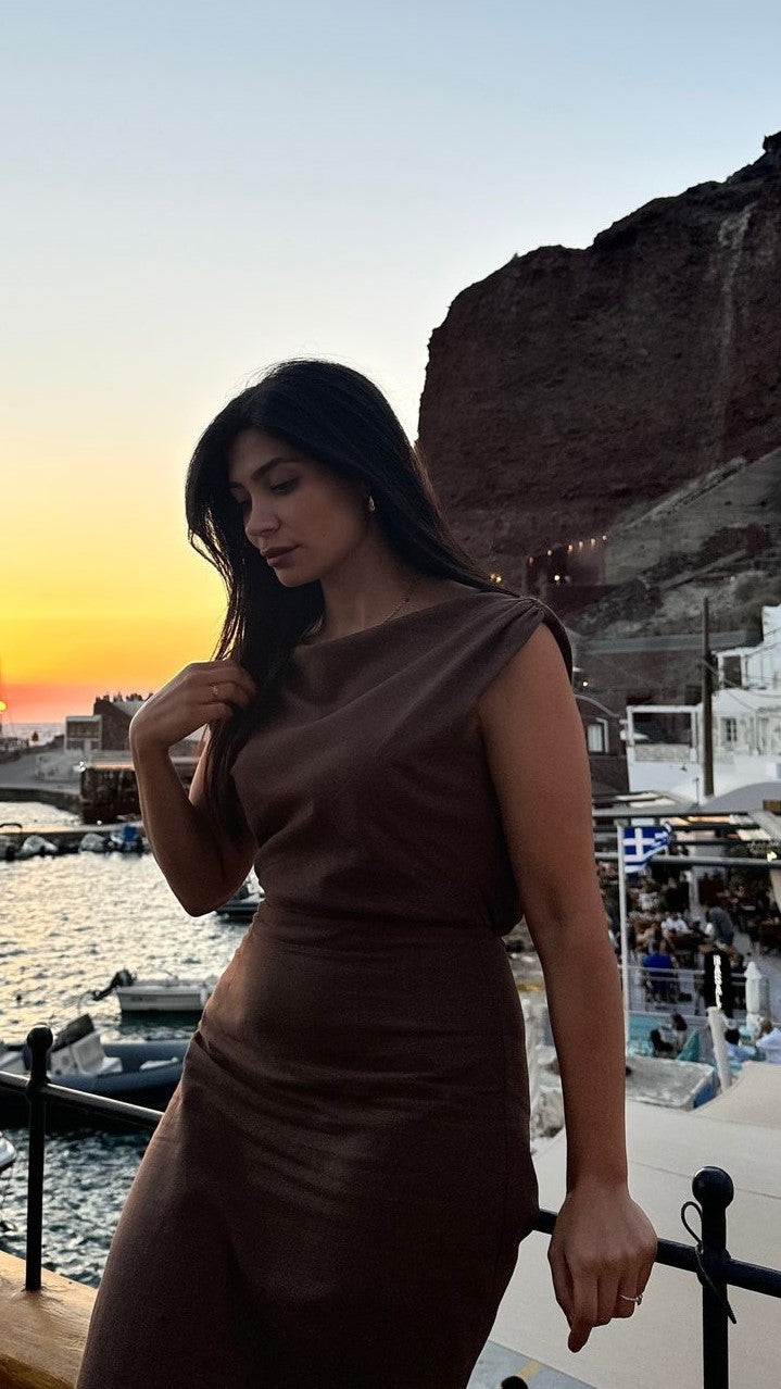 Luci Maxi Dress - Brown