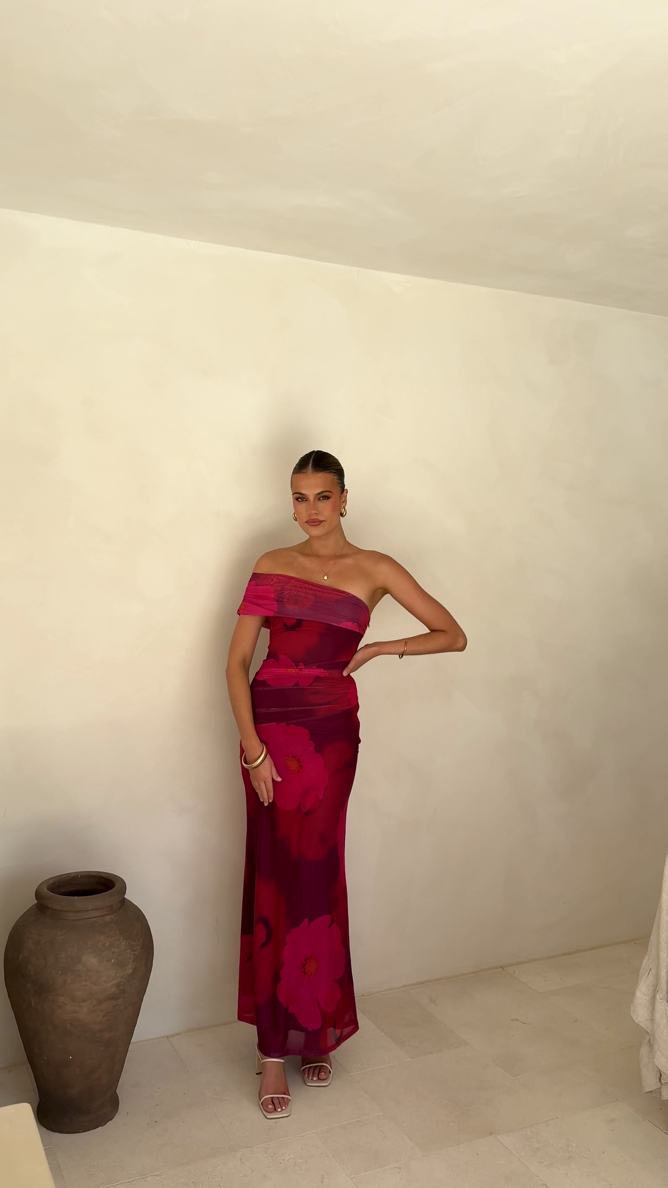 Jelani Maxi Dress - Red Floral