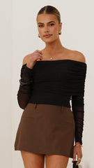 Isadora Off Shoulder Top - Black