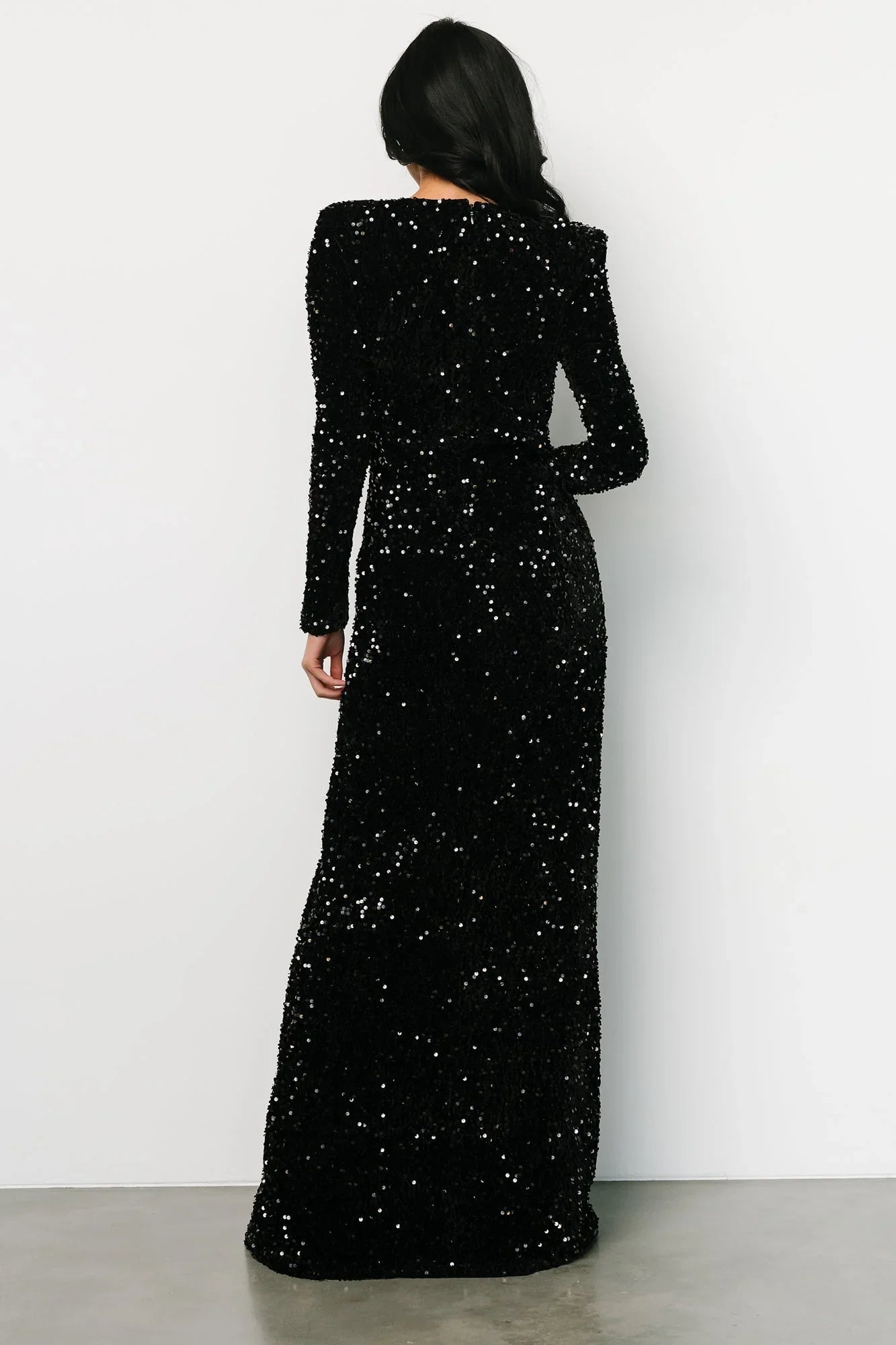 Madonna Sequin Maxi Dress | Black