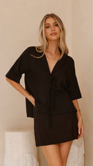 Louise Mini Skort - Black