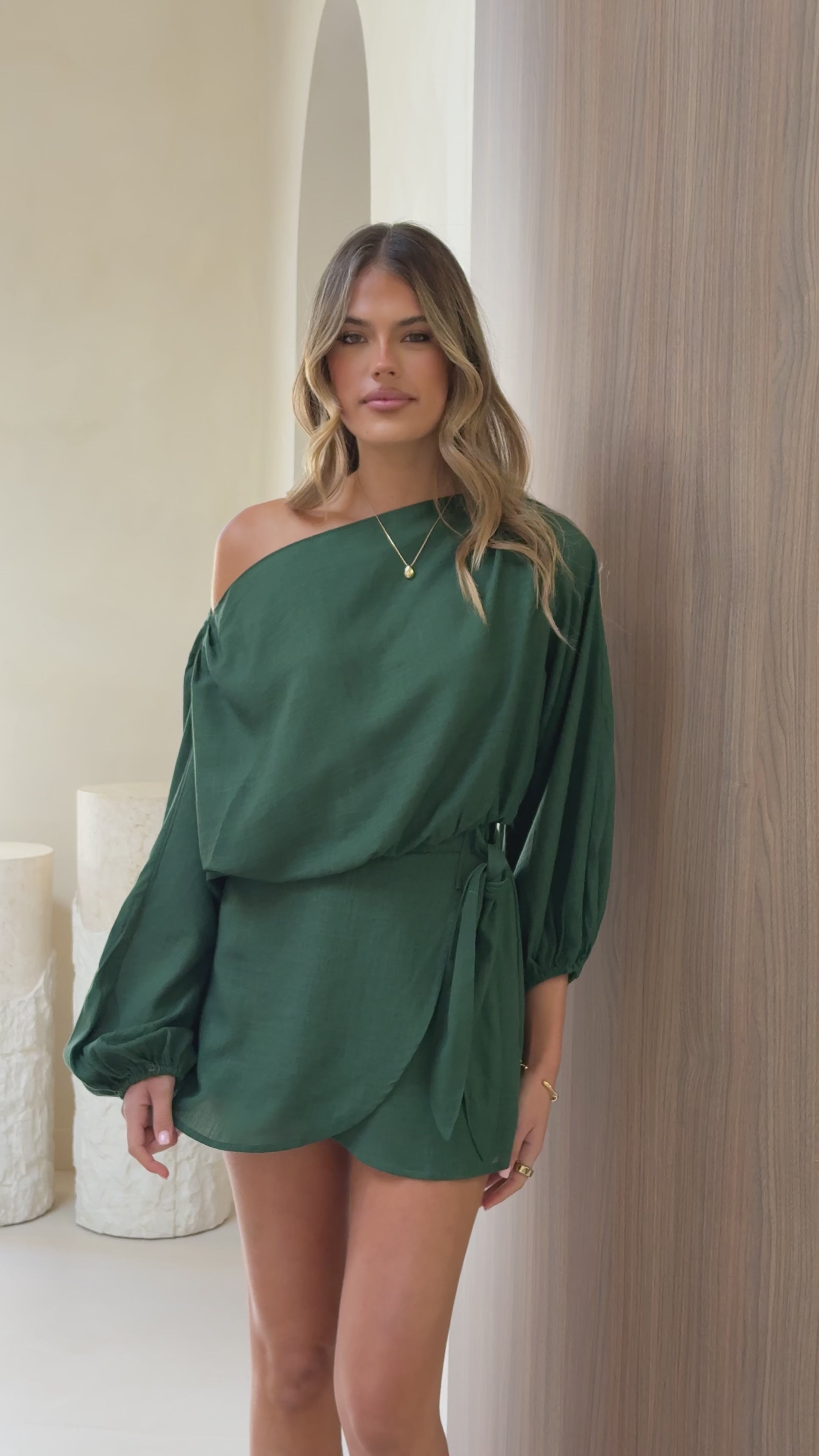 Fletcher Wrap Skort - Emerald Green
