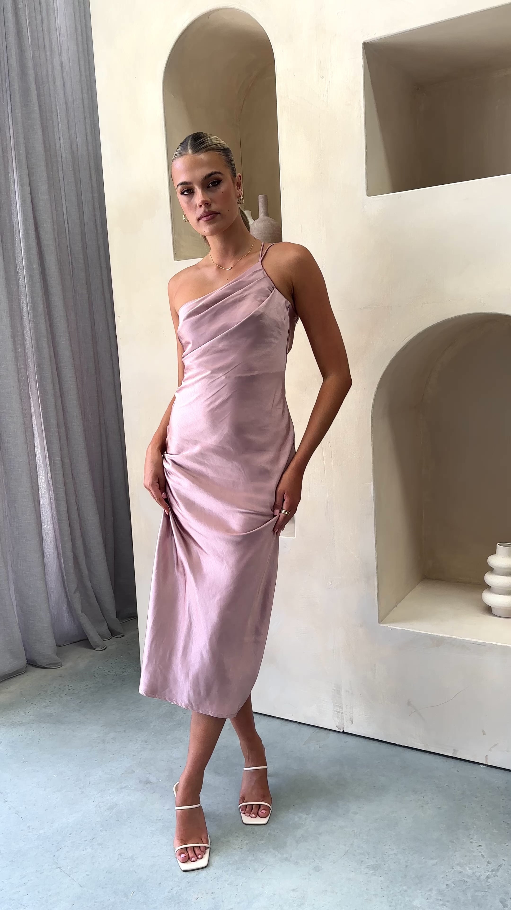 Josephina Midi Dress - Dusty Pink