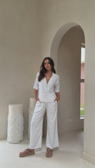 Lexi Linen Pants - White