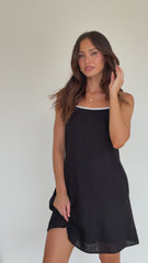 Libra Mini Dress - Black/White