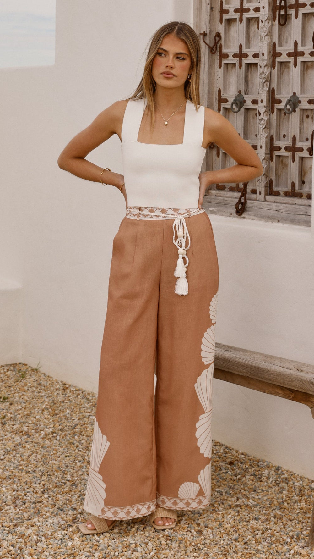 Tessa Wide Leg Pants - Siena