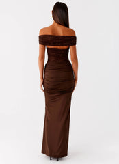 Either Way Maxi Dress - Chocolate