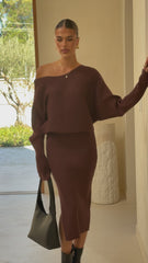 Iluka Knit Top - Chocolate
