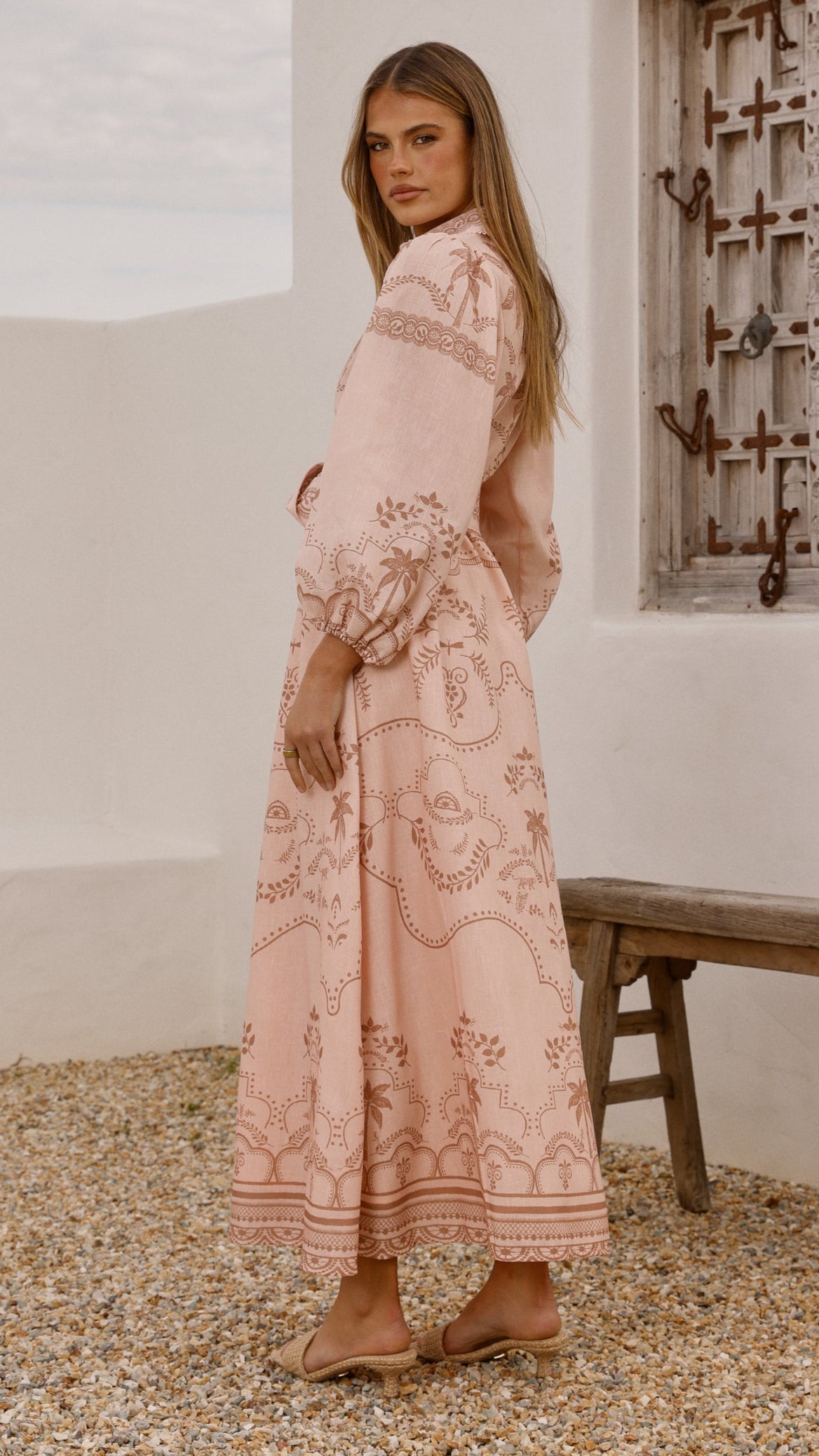 Xander Long Sleeve Maxi Dress - Blush