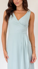 Pamela V Neck Maxi Dress - Sage