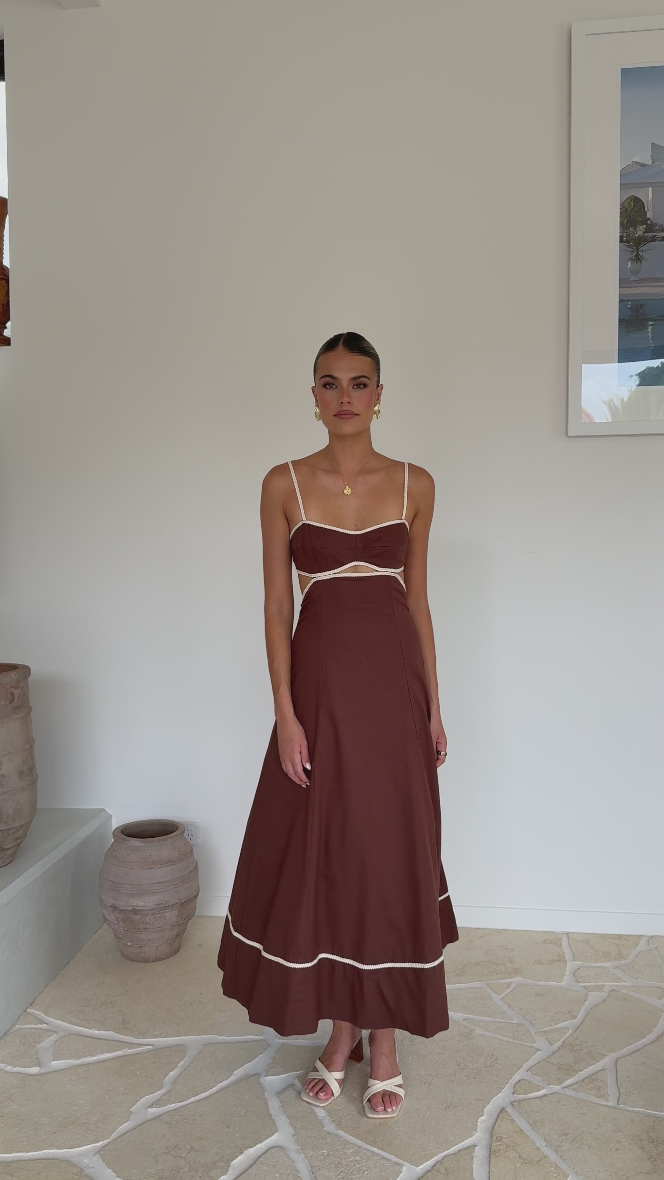 Nereda Maxi Dress - Chocolate