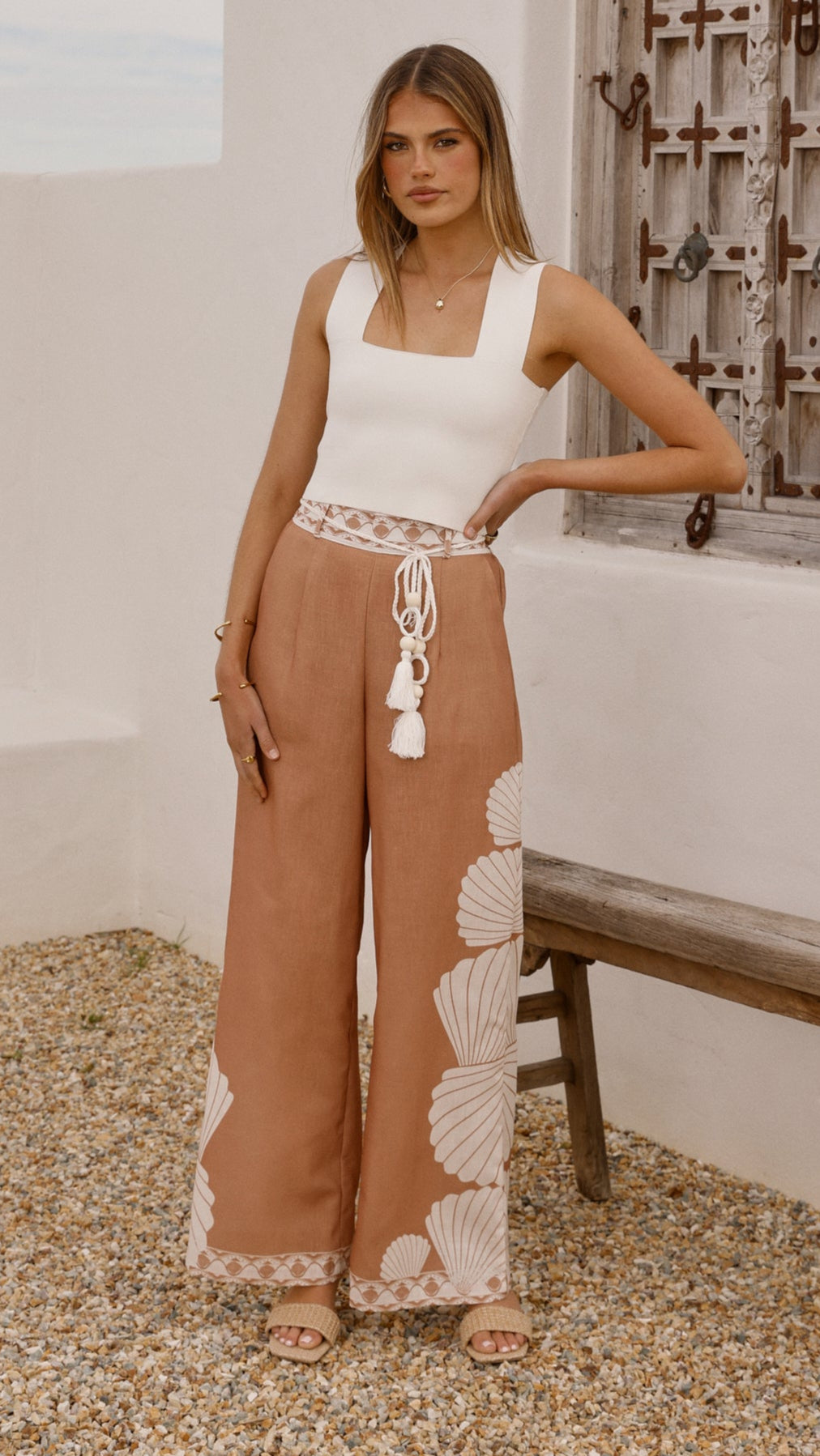 Tessa Wide Leg Pants - Siena