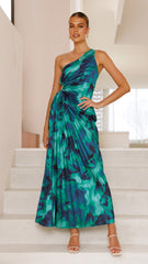 Laken Maxi Dress - Green Print