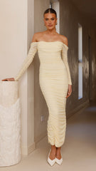 Kylie Maxi Dress Long Sleeve - Yellow