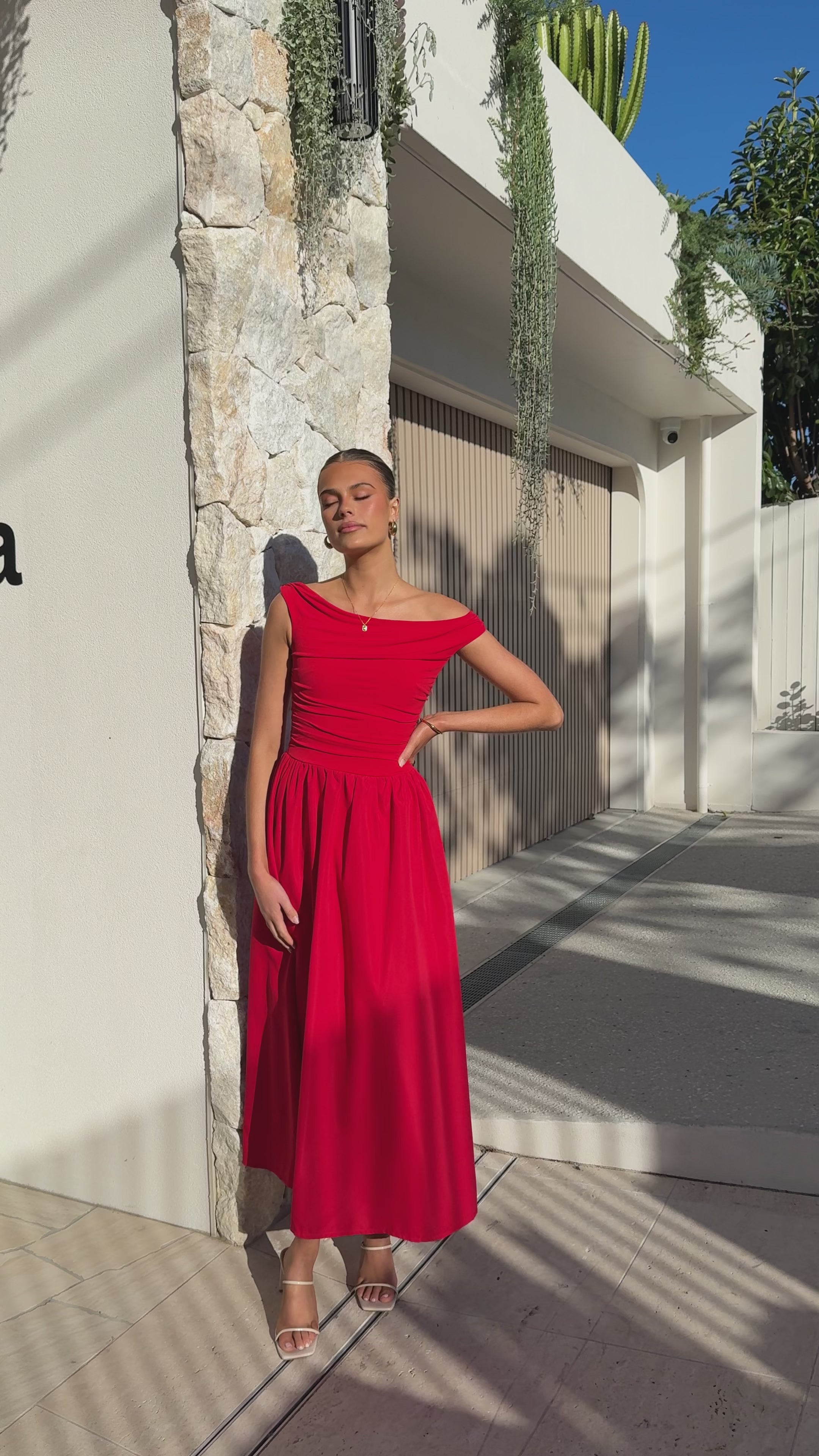 Immy Midi Dress - Red