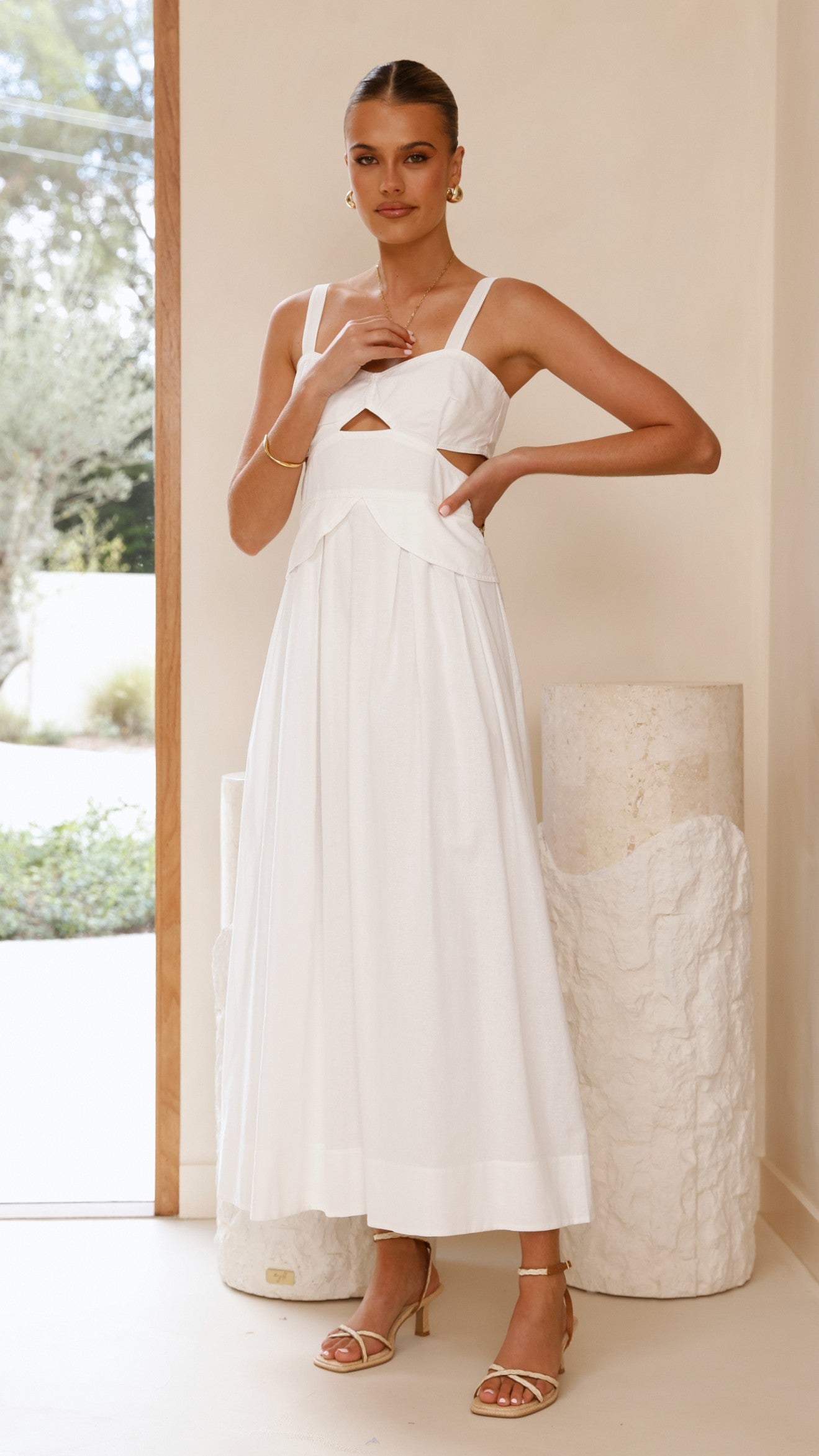 Harleigh Midi Dress - White