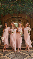 Charlotte Draped Maxi Dress - Pink