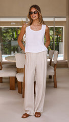 Lenny Knit Top - White