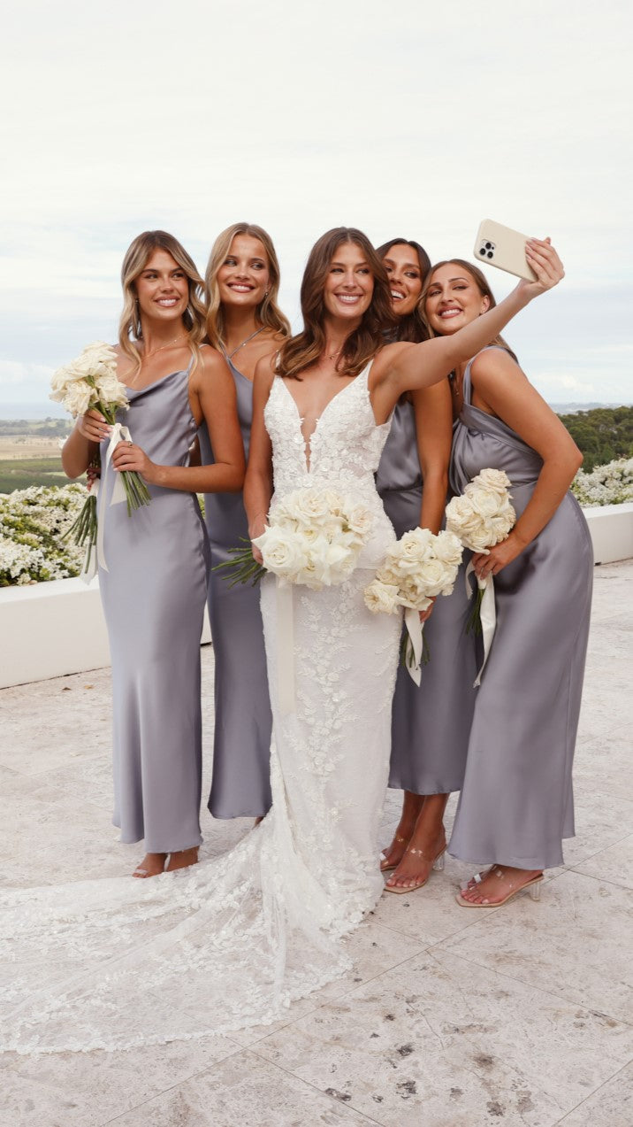 Willow Maxi Dress - Steel Blue